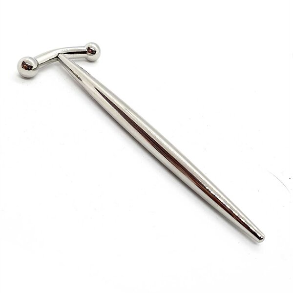 Black Label Stainless Steel Urethral Sound Dick Vader Round Tip