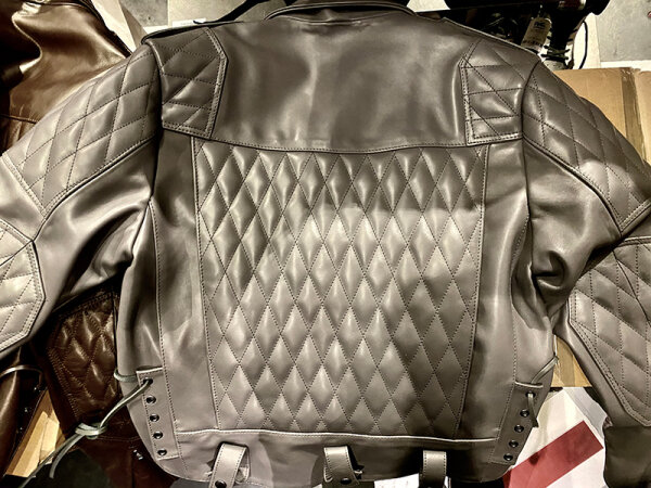 R&Co Marquis Jacket Diamond Grey Leather