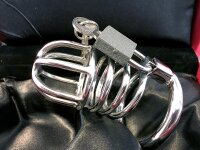 Black Label Male Chastity Device - Cage - Stainless Steel