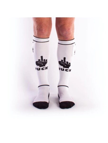 BRUTUS FXXX Party Socks w. Pockets White/Black