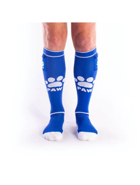 BRUTUS PUPPY Party Socks w. Pockets Blue/White