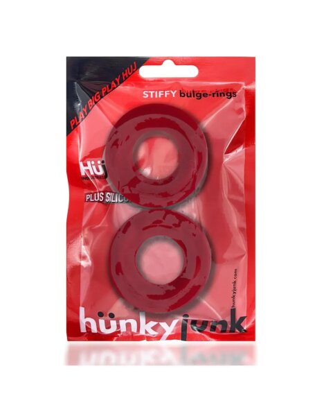 Hünkyjunk Stiffy Cockring 2-Pack - Cherry Ice