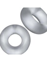H&uuml;nkyjunk Stiffy Cockring 2-Pack - Clear Ice