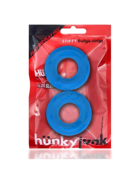 Hünkyjunk Stiffy Cockring 2-Pack - Teal Ice