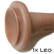 SquarePeg Toys Leo Harness Chestnut Actual Size + FlushCup