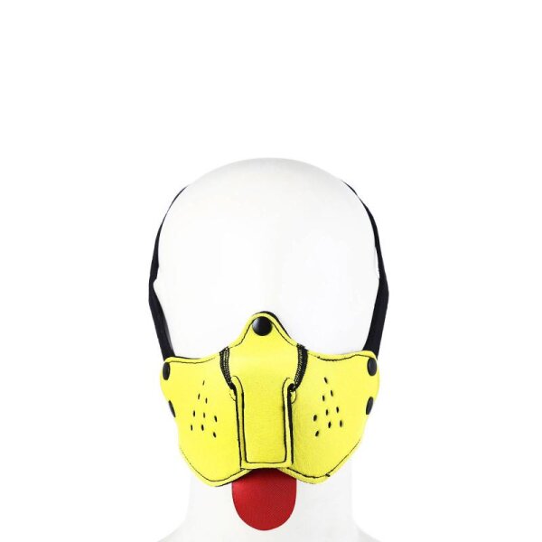 Rude Rider Puppy Face Mask Neoprene Yellow