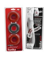H&uuml;nkyjunk Cockring 3-Pack - Cherry + Tar Ice