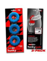 H&uuml;nkyjunk SUPER HUJ 3-pack Cockrings Teal Ice
