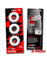 H&uuml;nkyjunk SUPER HUJ 3-pack Cockrings White Ice