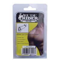 Rude Rider Mini Cock Rings Clear Black Blue (3-Ring-Set)
