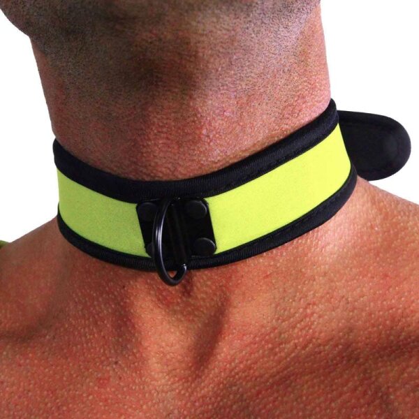 Rude Rider Neoprene Puppy Collar Yellow