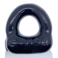 Oxballs Stash Cockring + Capsule Insert - Black