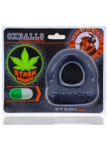Oxballs Stash Cockring + Capsule Insert - Black