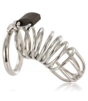 Black Label Male Chastity Cage - Spiral 40mm