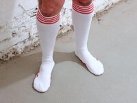 R&Co Football Socks + Stripes 2.0 - White/Red