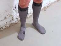 R&Co Football Socks + Stripes 2.0 - Grey/Black
