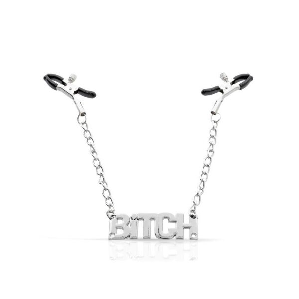 Rude Rider Bitch Nipple Clamps Metal/PVC