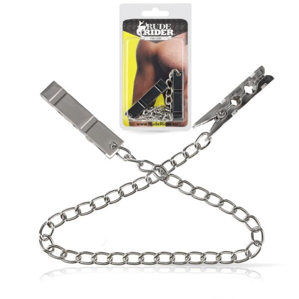 Rude Rider Nipple Clamps With Chain Zinc Alloy • 39,00€