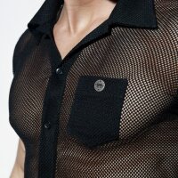 ES Collection SHT024 Mesh Short Sleeves Shirt Black