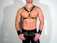 R&amp;Co Y-Harness in Soft Leather Black + Piping