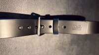 R&amp;Co Leather Belt 5 cm Black