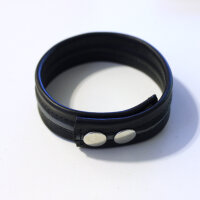 R&amp;Co Leather Biceps Band Black 3 cm + 1 Piping
