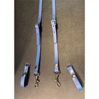 R&amp;Co Leather Skinhead Braces Blue M only trigger