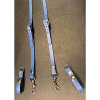 R&amp;Co Leather Skinhead Braces Blue M only trigger