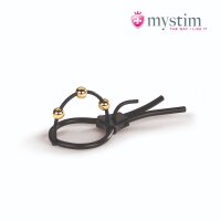 Mystim Pearly Pete Corona Strap With Golden Balls