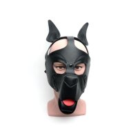 665 Playful Pup Hood All Black