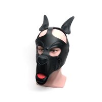 665 Playful Pup Hood All Black