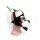 665 Playful Pup Hood Black/White/Red
