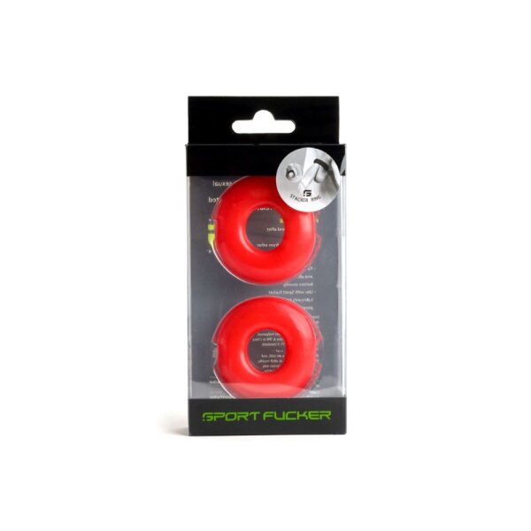 Sport Fucker Stacker Rings 2-Pack Red