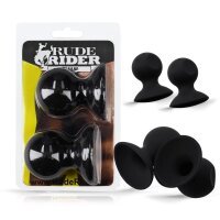 Rude Rider Nipple-Sucker Medium 2-Set Black