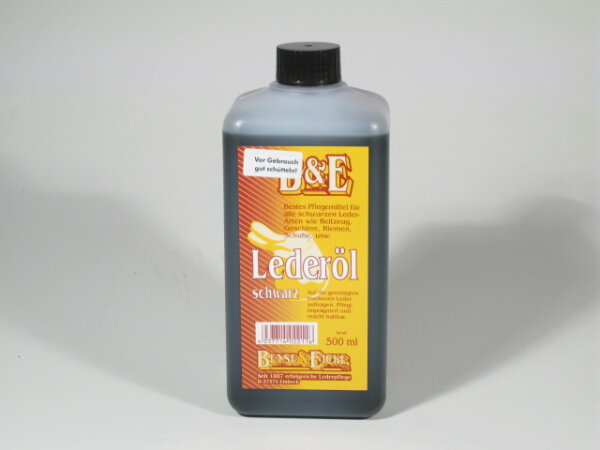 B&E Lederöl Schwarz 500 ml