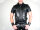 R&Co Short Sleeve Police Shirt Jeans Leather Black S