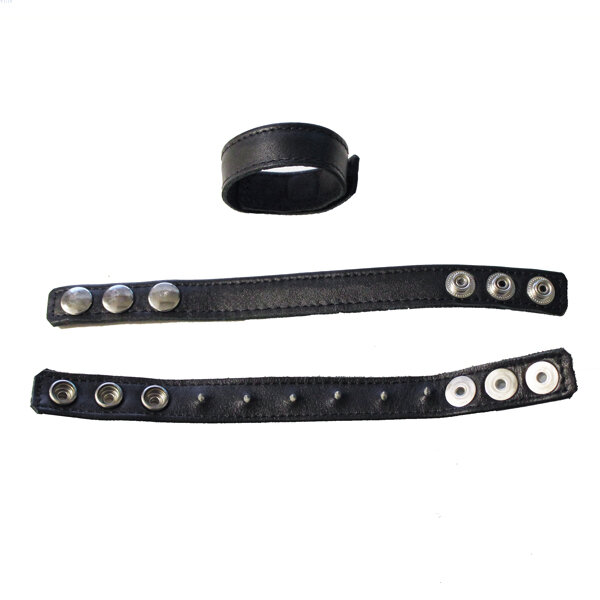 R&Co 3-Snap Leather Cockstrap Sharp Pins