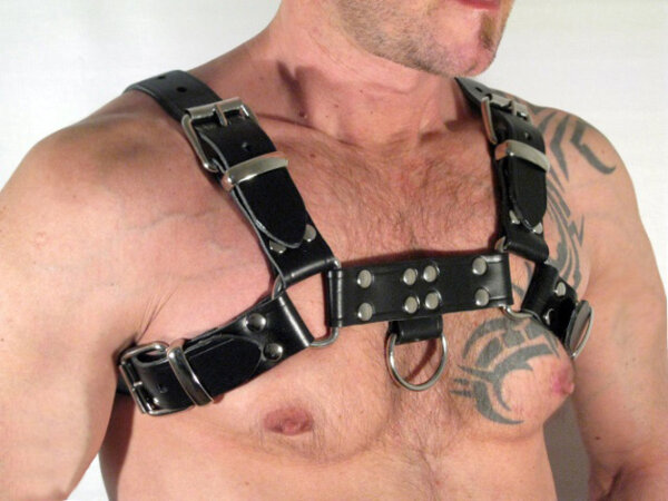 R&Co H-Harness in Belt Leather Black S