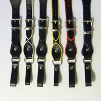R&amp;Co Sam Browne Black Soft Leather Strap + Piping...