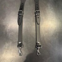 R&amp;Co Leather Braces with Trigger Black XXL