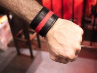 R&amp;Co Wristband 4.5 cm Wide With Coloured Stripe Red L