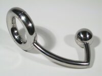 Stainless Steel Splitable Cock Ring With Anal Ball 30 mm...