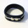 R&Co Leather Biceps Band Black 3 cm + 1 Piping White