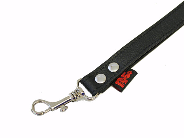 R&Co Leather Lanyard Keychain Black