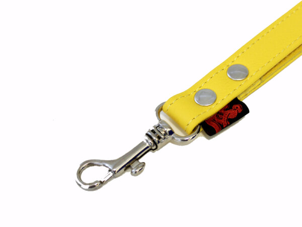 R&Co Leather Lanyard Keychain Yellow