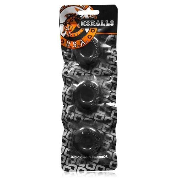 Oxballs Ringer Cock Ring 3-Pack Black