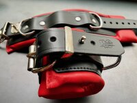 R&Co Lockable Ankle cuffs padded red (pair)