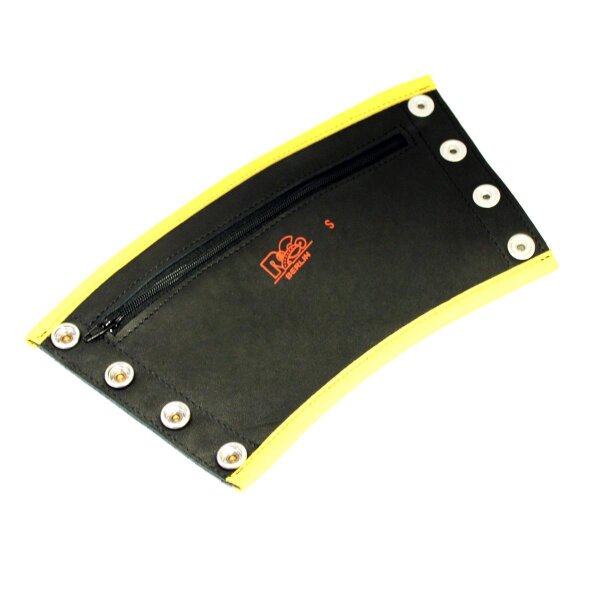 R&Co Gauntlet Wallet + Pipings Yellow XS