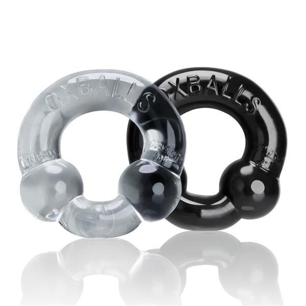 Oxballs Ultraballs Cockring Double Pack Black & Clear