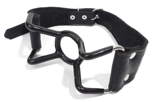 Black Label Spider Stainless Steel Mouth Gag With PVC Coating
